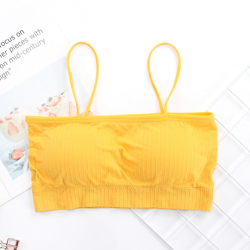 Women's Spaghetti Strap Threaded Sports Bra