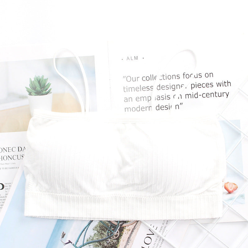 Women's Spaghetti Strap Threaded Sports Bra