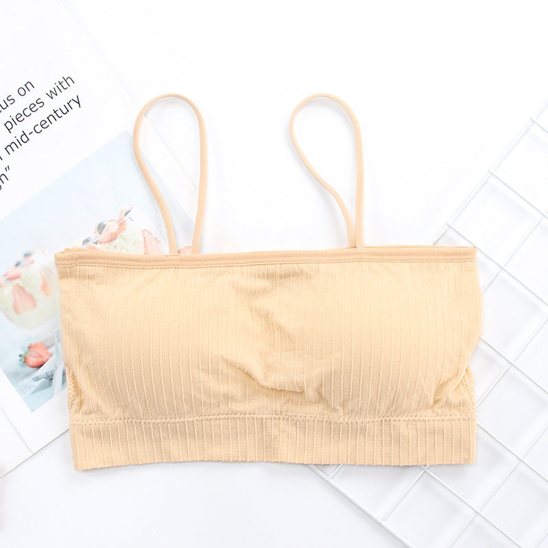 Women's Spaghetti Strap Threaded Sports Bra