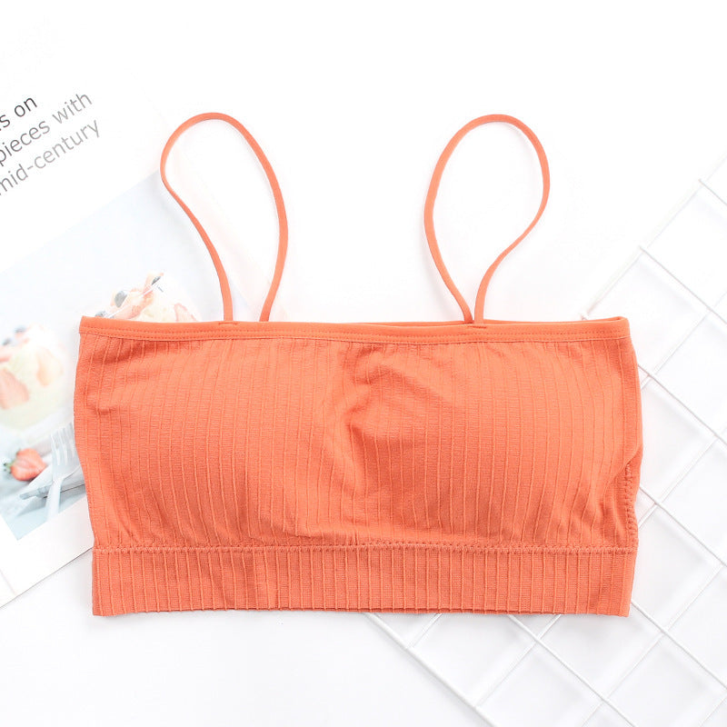 Women's Spaghetti Strap Threaded Sports Bra