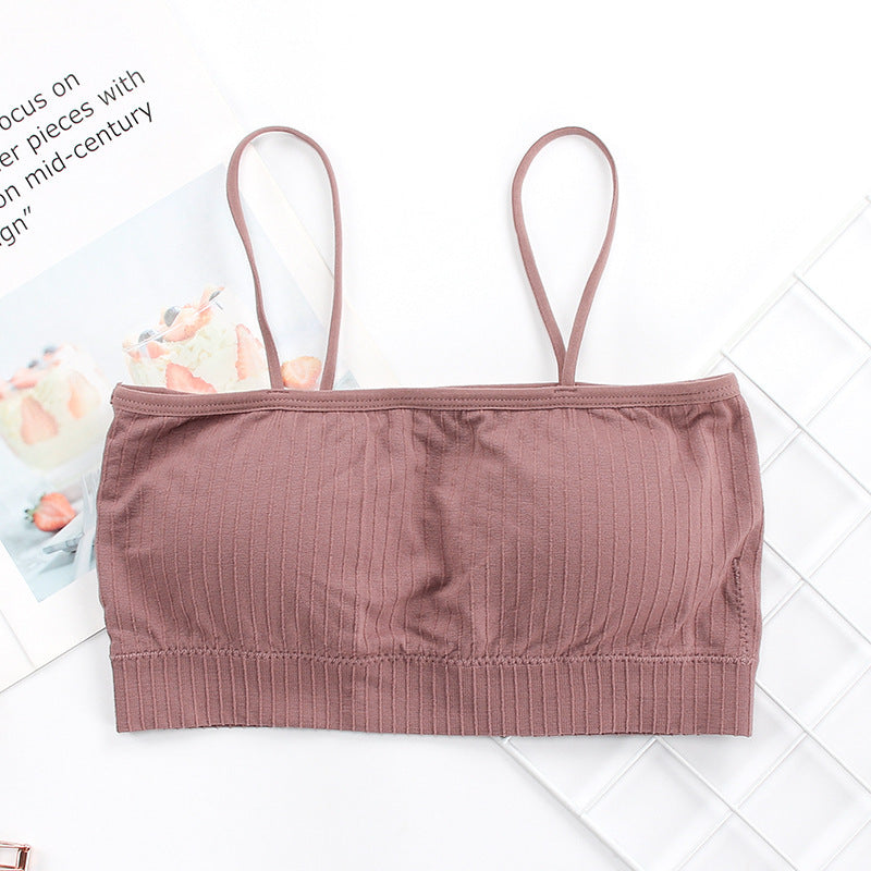 Women's Spaghetti Strap Threaded Sports Bra