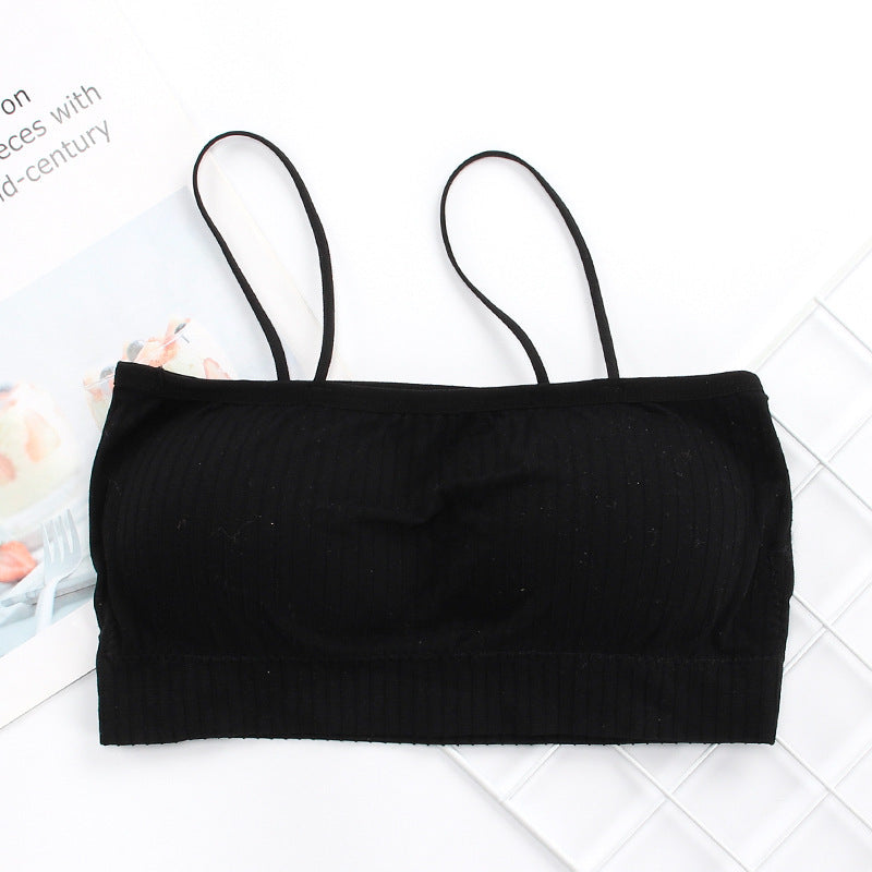 Women's Spaghetti Strap Threaded Sports Bra